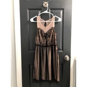Black lace short dress